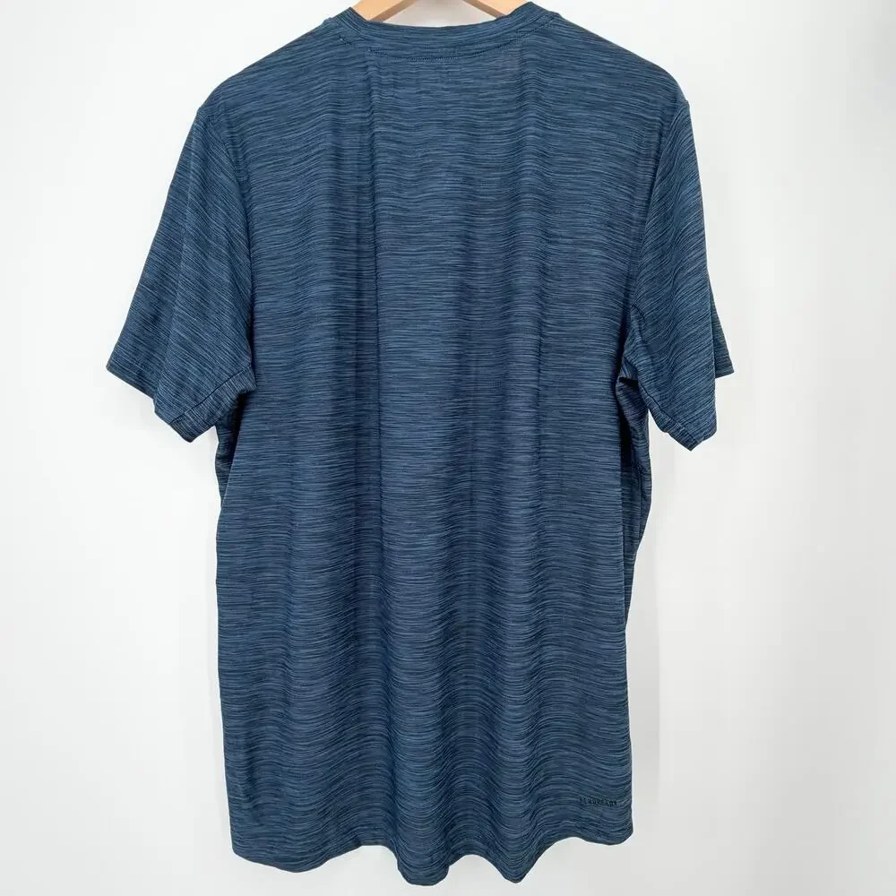 Adidas Aeroready Primegreen Blue Heather Performance Tee Shirt Men’s M